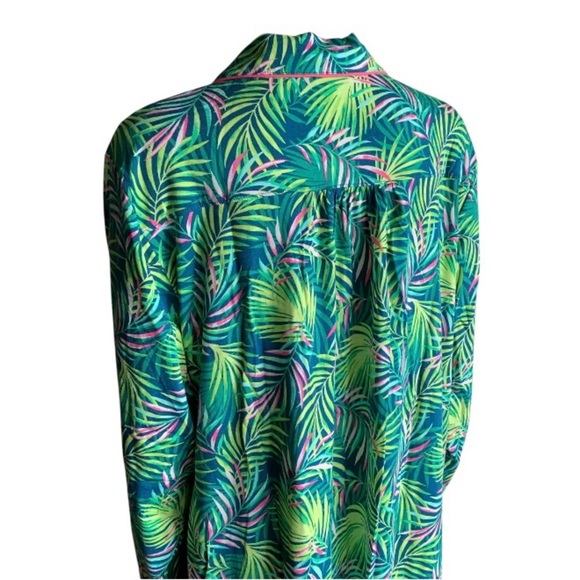 LANDSEND Wms Plus Comfort Knit Soft Breathable Pajama Nightshirt Cover Up Robe - Picture 10 of 10